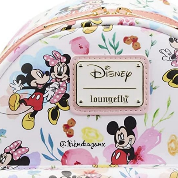 NWT Floral Pastel Disney 100th Anniversary Spring Backpack  Exclusive Loungefly - Picture 3 of 16
